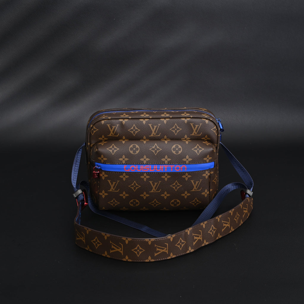 Louis Vuitton Trio Messenger Bag – Monogram Canvas with Blue Strap